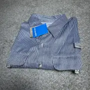 Columbia PFG Shirt Men XL Striped Bonehead Performance Fishing Short Sleeve NEW
