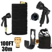 25/50/75/100ft Expandable Flexible Garden Magic Water Hose Pipe Spray Gun Garden