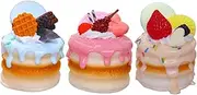 BESPORTBLE Pcs Artificial Cakes Models Fake Food Pastry Display Model Pu Cake Mixed for Home