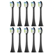 10Pcs Replacement Toothbrush Heads for HX6064 HX6930 HX3/HX6/HX8/HX9/R Series Vacuum Soft Bristle B Black