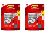 Two boxes of 3M Command Medium Wire Hooks, 16 Hooks, 20 Strips (Total 40) NIB