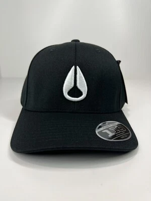 NIXON Flexfit 110 cap hat black Yupoong adjustable one size fits most
