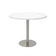 Annular Base Table 1200Mm Natural White Stainless Steel - Flat Pack Delivery