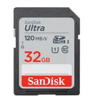 SANDISK 32GB Ultra SDHC SDXC UHS-I Memory Card 120MB/s Full HD Class 10 Speed Shock Proof Temperature Proof Water Proof X-ray Proof Digital Camera