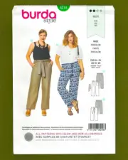 Women's Pants or Trousers Sewing Pattern~Two Variations (Sizes 18-28) Burda 6218