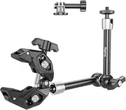 [SMALLRIG] Magic Arm Clamp Kit, Camera Mount Articulating Friction Arm w Super Clamp, w 1/4"-20 Screw and Thread Hole, for Camera, Light, Monitor, Webcam or Action Camera ≤1.5kg, for Table, Tube 4454