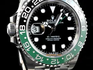 [好時計]ROLEX 勞力士 126720 VTNR 全新23/12現貨 左冠錶 五銖帶 綠黑框 GMT LRK133