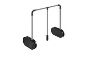 HIGOLD A Series Lift Up and Down Clothes Hanging Rack - Adjustable Width - Fits 900mm Cabinet
