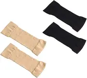FRCOLOR UV Protection Arm Sleeves Lightweight Slimming Compression Sleeves for Summer Outdoor Sports Breathable and Sweat Absorbent Yoga Arm Protectors Skin Tone