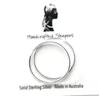 Genuine New Sterling Silver 925 Sleepers Hinged Earrings Plain 20mm