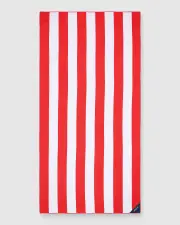 Red Stripe Beach Towel