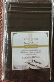 Cosy House 1500 Luxury Collection (NIP) Set of 2 Standard Pillowcases - Brown