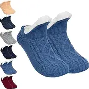 [HeeDz] FleeceSox - Fleece-Lined Non-Slip Thermal Slippers Socks Indoor Non-Slip Thermal Socks Non-slip Thermal Socks Indoor Use