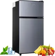 Mini Fridge with Freezer, 2.9 Cu.Ft Small Fridge, Energy Saving, Low Noise,7 Adj