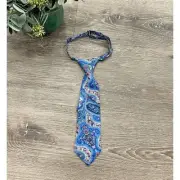Peppercorn kids Blue patterned necktie. M/L (14”)