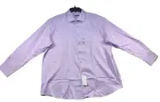 Van Heusen Dress Shirt Mens size XL Purple Stretch 17-17.5 Long Sleeve 32-33 New