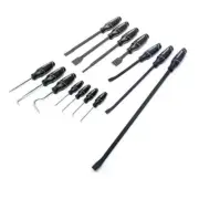 Husky Pry Bar Scraper Set Hook Pick Cushion Grip Handle Variety Shapes 14 Piece