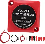 Battery Isolator, Dual Battery Voltage Sensitive Relay VSR 140A for Car Truck Boat ATV, 12V Smart Battery Disconnect, Automotive DC Voltage Relay
