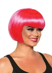 Underwraps Womens Costume Accessory Hair Adults Short Bob Cut Wig Hot Pink