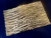 Gorgeous Elegance Titanium Plated Porcelain Gold Wave Ripple Platter Tray