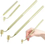 IONPSHG 2Pcs Fine Line Painting Pen Touch Up Paint Pen for Cars Creative Detailing Pen Portable Gold Fluid Writer Paint Applicator Precision Touch Up Paint Perfect for Rock Chips Scratch Repair