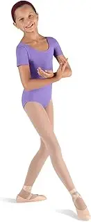 [Bloch] Dance Girls Ballet Short Sleeve Leotard, Light Pink, 12