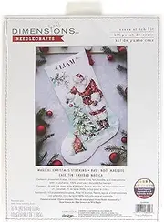 Dimensions - Counted Cross Stitch Kit - Magical Christmas Stocking - 70-08999 - Arts and Crafts for Adults - 14 Count Aida - 16 inch