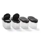 New Tupperware Modular Mates Small Spice Set Black Seal 125ml Storage Herbs