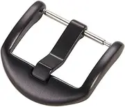 [BGBLKLGPPN] Universal Fashion Black Silver Watch Strap Buckle 18mm 20mm 22mm 304 Stainless Steel Double-sided Lassa Clasp Compatible With Huawei Compatible With Samsung Strap buckle