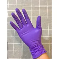 在飛比找蝦皮購物優惠-乳膠無粉手套 NBR紫色藍色手套20支  試用品（袋裝）同三