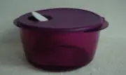 Tupperware Rock N Serve Microwave Safe Purple Plum Round Storage Container New