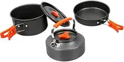 TOYANDONA 1Set Outdoor Portable Cooking of Lightweight Camping Pots and Frying Pan for Hiking Backpacking and Picnics Includes Kettle for People