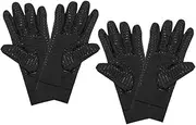 [POPETPOP] 2 Pair Ridding Gloves Compression Gloves Black 85% Copper Fiber