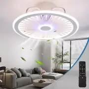 Jtfany Ceiling Fans with Lights and Remote 18 Inch Flush Mount