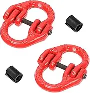 2Pcs Hammerlock Coupling Link Heavy Duty Alloy Steel Connecting Link Hammerlock Mechanical Coupling Link Safety Chain Connecting Link for Lifting 1.12T(2470lb) Hammer Lock Chain Connector