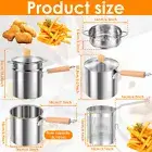 Deep Fryer Pot with Basket and Lid Nonstick Stainless Steel Frying Pot mofPw