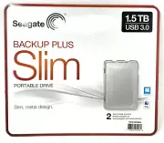 Seagate 1.5TB NEW SEALED Mac & PC Backup Plus Slim Portable USB 3.0 External