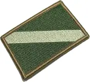 [BR44] BD0175V03 Diver Flag Embroidered Patch Gold Border Uniform Kart Kimono, Hook Fasteners Attach to Tactical Hats and Gears