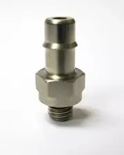 1pc Nickel Plated Brass Fitting 3/16"ID Hose x 10-32 UNF MettleAir 125NP-3U10-SB