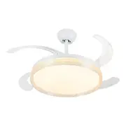 Windora Liora 42" White Weave DC Ceiling Fan w/ 3CCT LED Remote Control