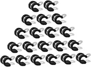 Gatuida 20Pcs Rubber Cushioned Stainless Steel Hose Clamps Insulated Cable Tube Clamps for Secure Protection and Stability