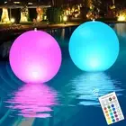 Solar Floating Pool Lights 2 Pack, 14In Led Pool Lights with Remote Control,Ip68