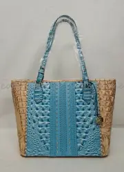 NWT Brahmin Medium Asher Tote/Shoulder Bag in Cerulean Connery MSRP $415