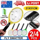 2-4x Electric Bug Zapper Tennis Racket Mosquito FlySwatter Insect Killer Battery