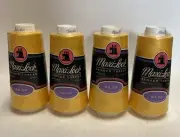4 Large Cones Maxi-Lock Serger Thread 3000 Yard 100% Polyester Thread Gold