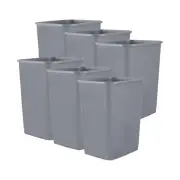 Superio Small 2.5 Gallon Plastic Trash Can, Waste Bin, 10 Qt (6, Grey)