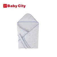 在飛比找大樹健康購物網優惠-Baby City 娃娃城 天絲棉包巾-藍
