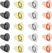 Koceci 20 Pack Phone Charm Hook, Heart Hook, Adhesive Metal Phone Finger Grip Hook Cell Phone Ring, DIY Accessories for Phone Cases