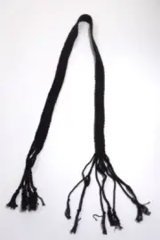 HANDWOVEN INKLE LOOM SASH, 32" x 1", braided ends w/stones bon88craft cl88cr M15