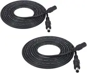 2pcs/Pack 3m/9.84ft Black DC Plug Extension Cable Cord With Male to Female 5.5mm x 2.5mm Connectors Power 12V Barrel Male Plug